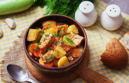 Рагу з овочів і філе