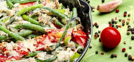 Яєчня зі спаржевою квасолею