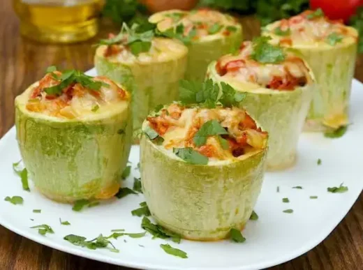 Кабачки з фаршем у духовці