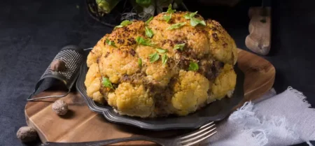 Запечена цвітна капуста в фарші