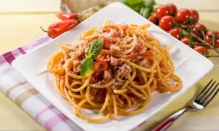 Спагеті з овочами