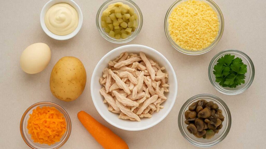 Інгредієнти для Монастирського салату