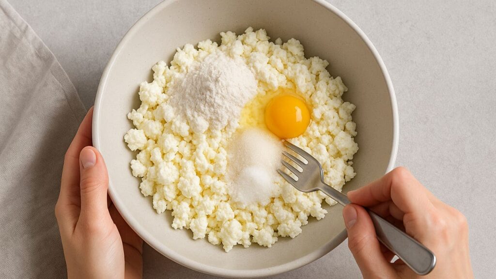 Інгредієнти для приготування сирників